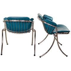 Pair of Mid-Century Italian Dining Chairs Lynn by Gastone Rinaldi for RIMA 10