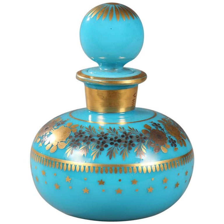 Charles X Opaline Perfume Bottle Decorated by Jean-Baptiste Desvignes ...