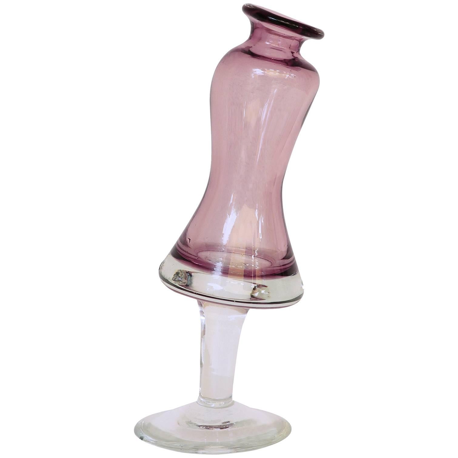 Unique Asymmetrical Studio Glass Vase by Christinenhuette/Schott Zwiesel For Sale