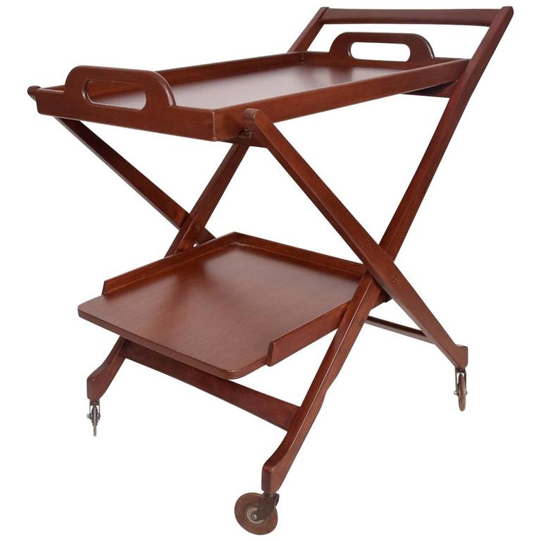 Mid Century Modern Folding Service Cart For At 1stdibs Mid Century Modern Folding Service Cart For