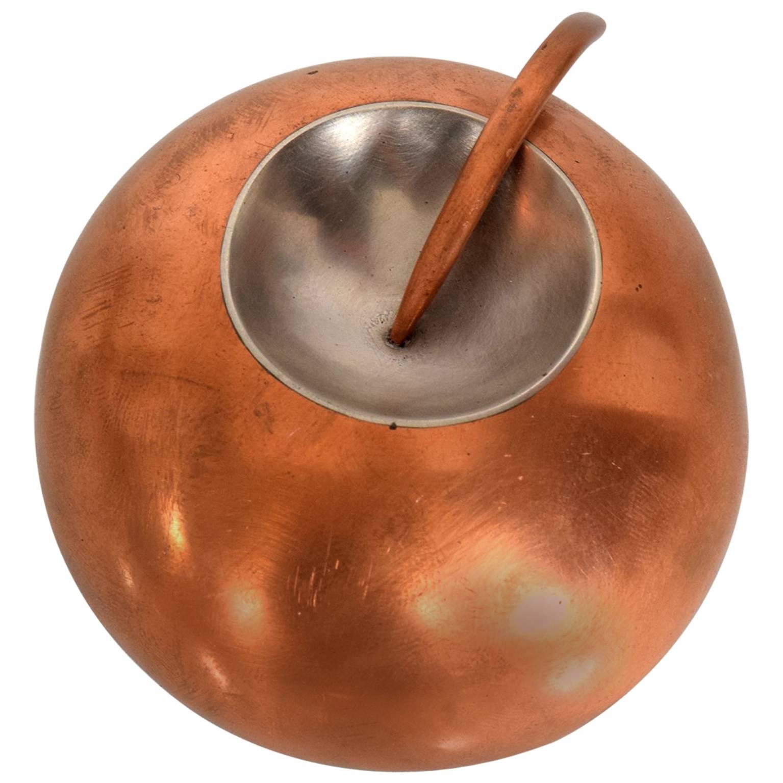 Mid-Century Modernist Copper and Stainless Pin