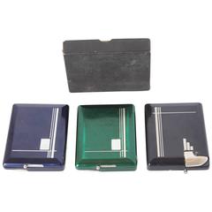 Machine Age Art Deco Magic Case Automatic Cigarette Case and Lighter