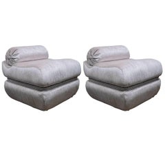Pair of Pink Velvet Armchairs