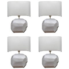 Glustin Luminaires Creation Alabaster and Brass Wall Sconces