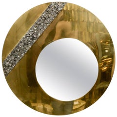 Round Brass Mirror by Georges Mathias
