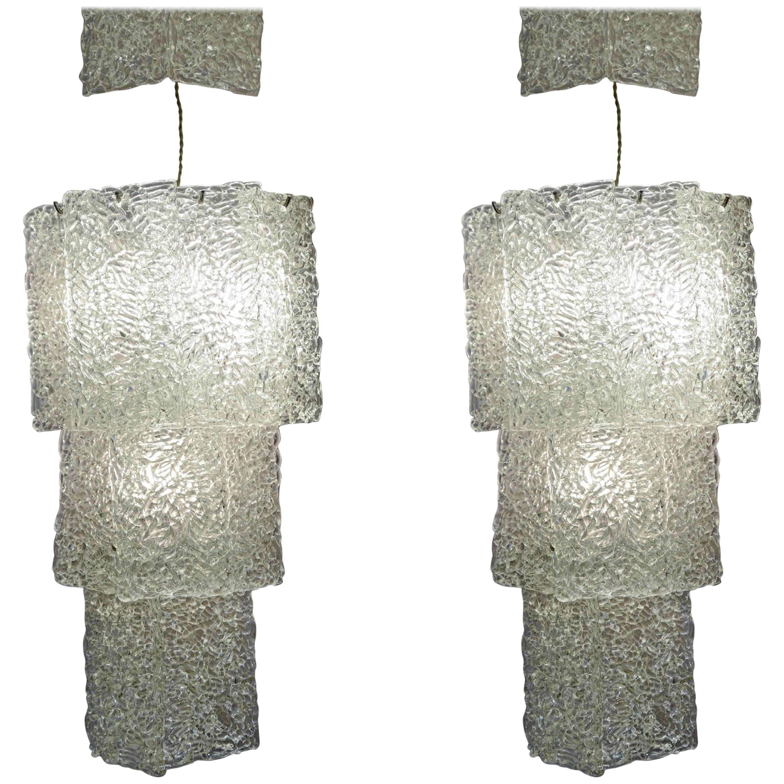 Pair of Sconces in Murano Glass.