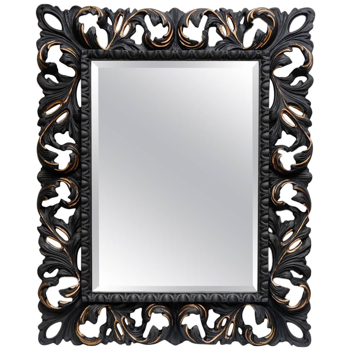 Mirror Surrounding by Wood in the Style of Napoleon III