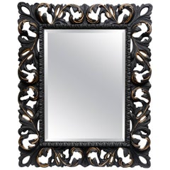 Mirror Surrounding by Wood in the Style of Napoleon III