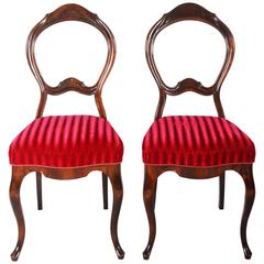 Pair of Mahogany Chairs Form 1850s