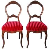 Mahagoni-Stühle aus den 1850er Jahren, Paar