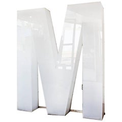 Vintage Jumbo Plexi Letter "M" Film Prop