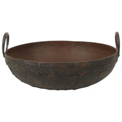 Antique Large Metal Iron Pot from Southern India