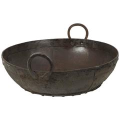 Used Large Iron Outdoor Pot Southern India