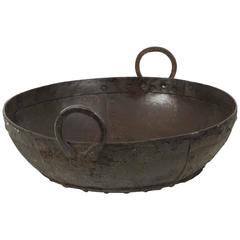 Large Iron Outdoor Pot Southern India