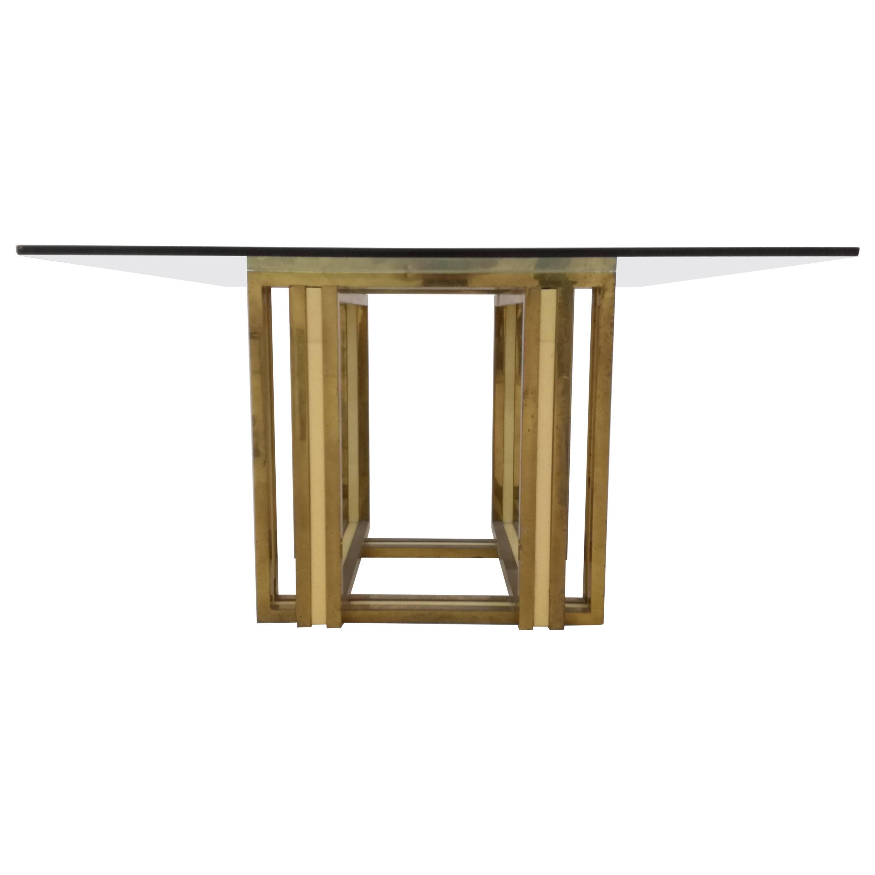 Nucci Valsecchi Table with Glass Top For Sale