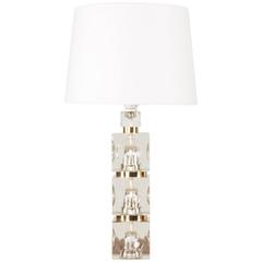 Swedish 1960s Crystal Table Lamp
