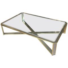 20th Century Brass and Steel Coffee Table by Romeo Rega 12