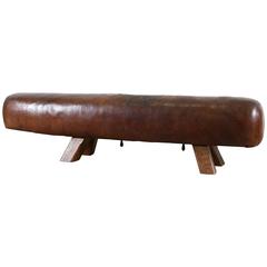 Antique Early Leather Pommel Horse