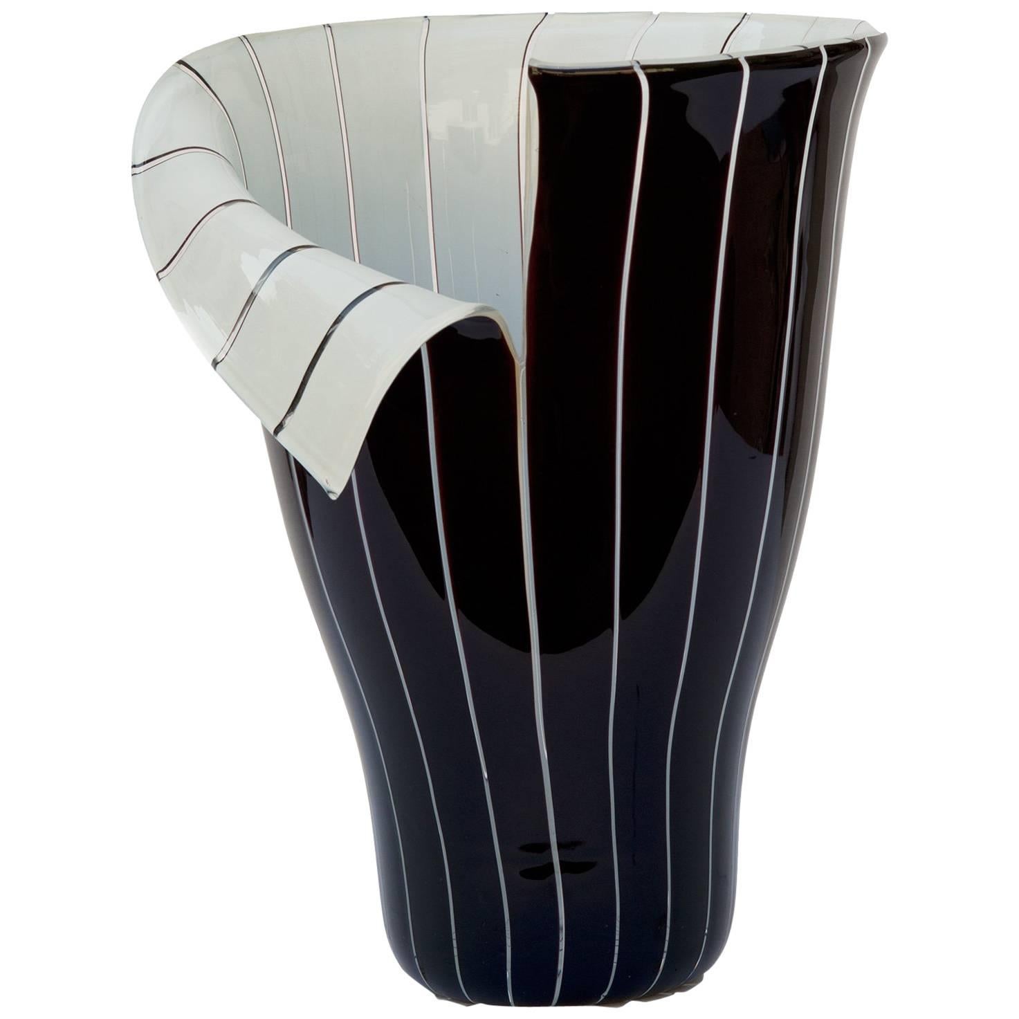 Italian Murano Glass Vase Spacco Model by Toni Zuccheri for Barovier e Toso For Sale