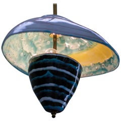 Lampe à suspension en majolique d' Otello Rosa pour San Polo, Venezia