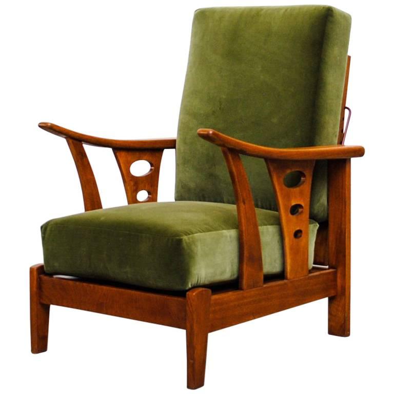 Beautiful Dutch Deco Reclining Lounge Chair