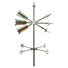 Graphic Weathervane with Three Crossed Arrows