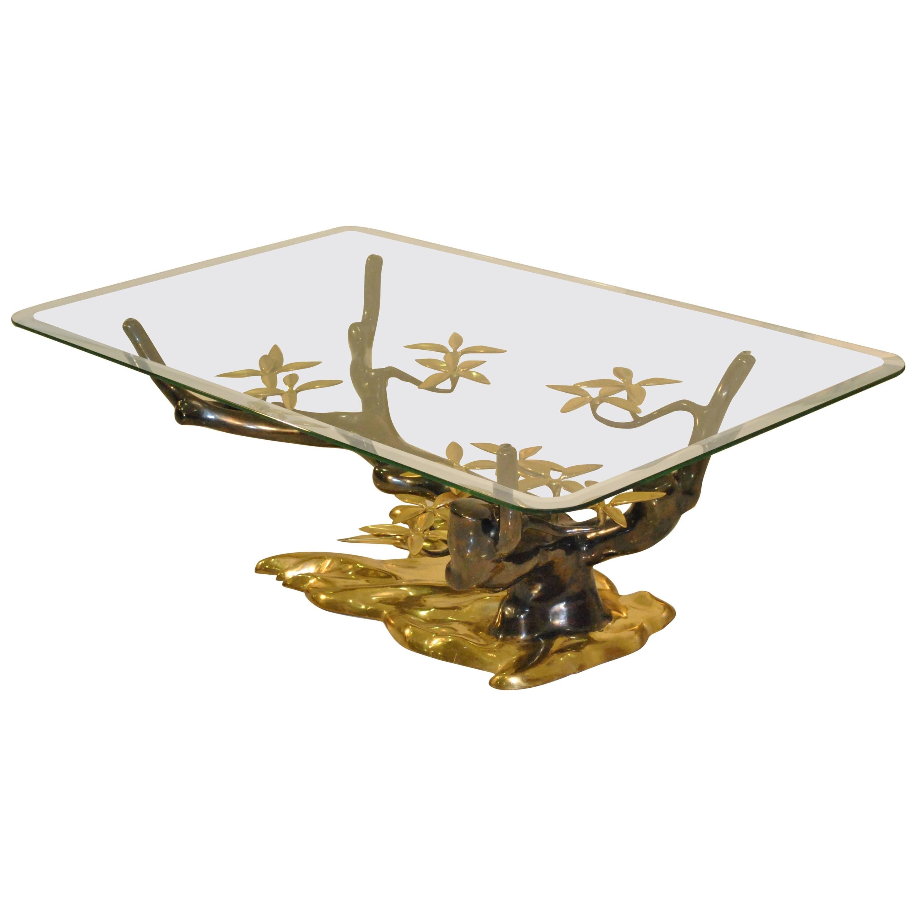 Brass Coffee Table For Sale