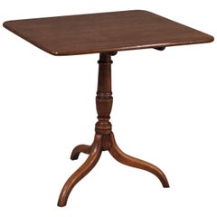 Tripod Table Lamp Display Tilt Side Top English Oak Regency Period, circa 1830 4