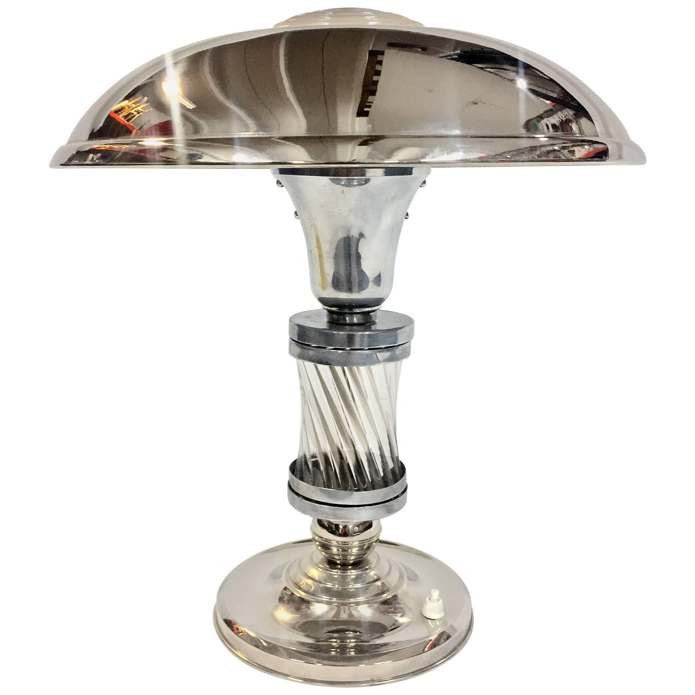 Luxe 1925s French Art Deco Table Lamp For Sale