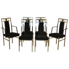 Retro Set of Six Neoclassical Dining Chairs by Belgochrom, 1980s