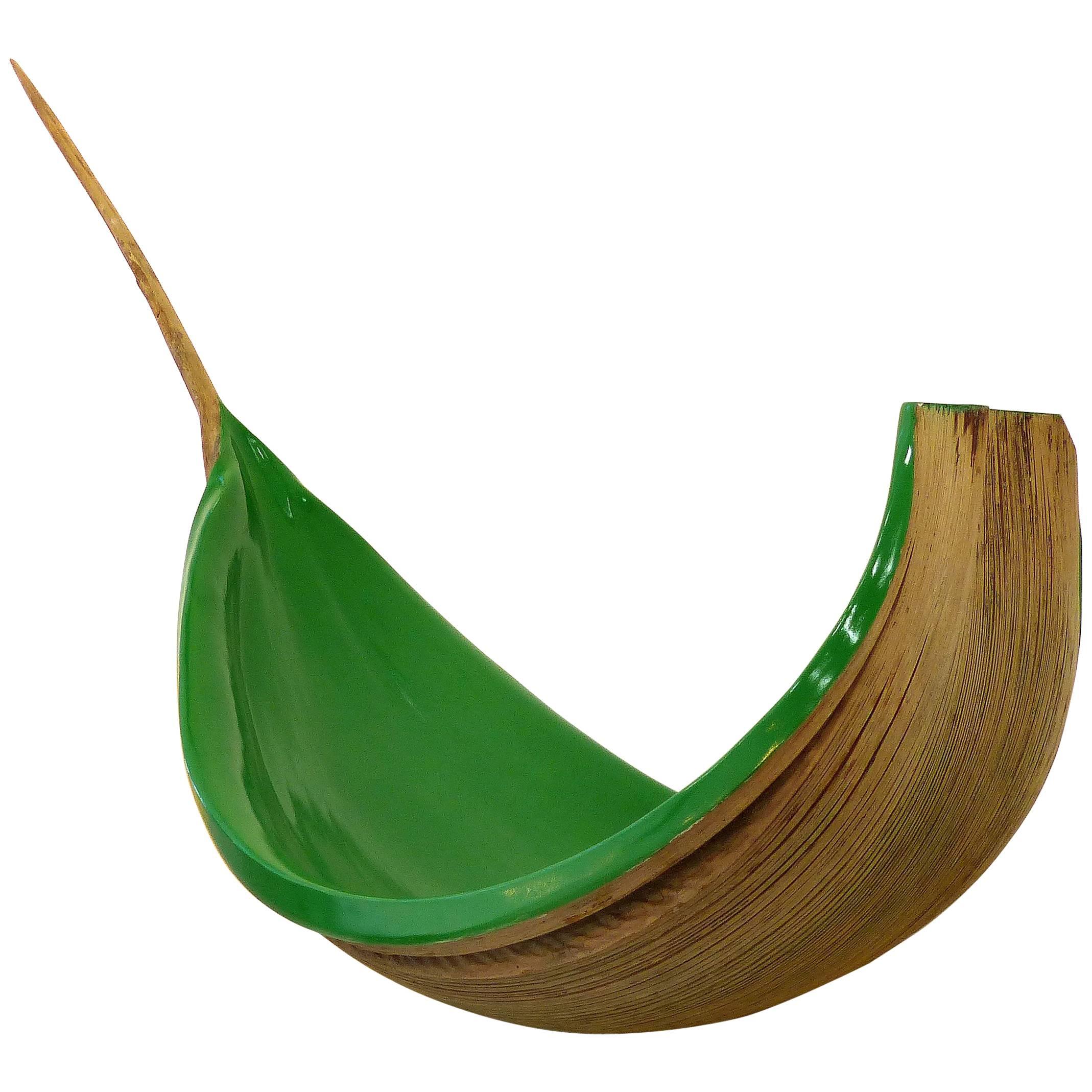 Brazilian Amazon Coconut Palm Frond Sculptural Bowl by Valeria Totti