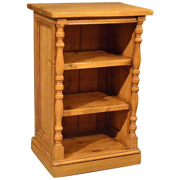 Antique Pine Narrow Bookcase Cabinet, Original English Victorian Antique Pine Narrow Bookcase Cabinet, Original English Victorian, circa 1900 For Sale - Antique Pine Narrow Bookcase Cabinet, Original English Victorian