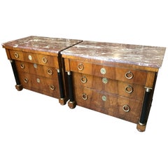 Retro Pair of Elegant Empire Style Chests by Baker