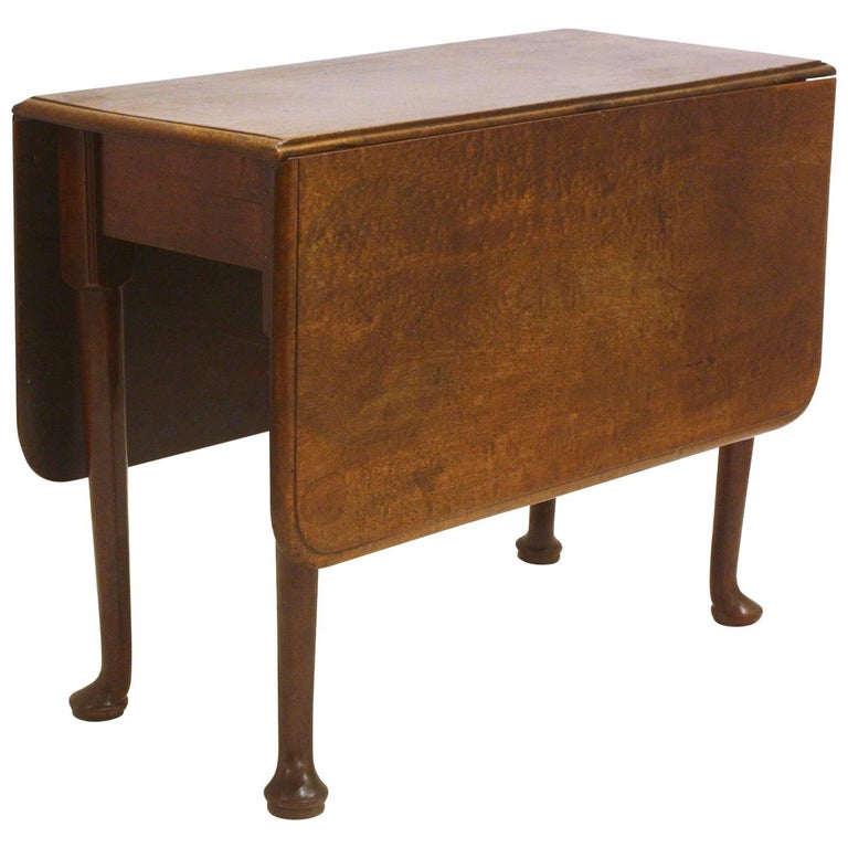 Queen Anne Style DropLeaf Rectangular Dining Table For Sale at 1stDibs