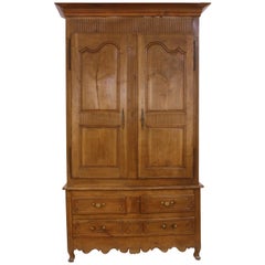 Louis XV Walnut Armoire in Walnut