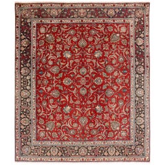 Vintage Persian Tabriz Rug with Traditional Style 2