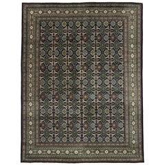 Vintage Persian Tabriz Rug with Mid-Century Modern Style