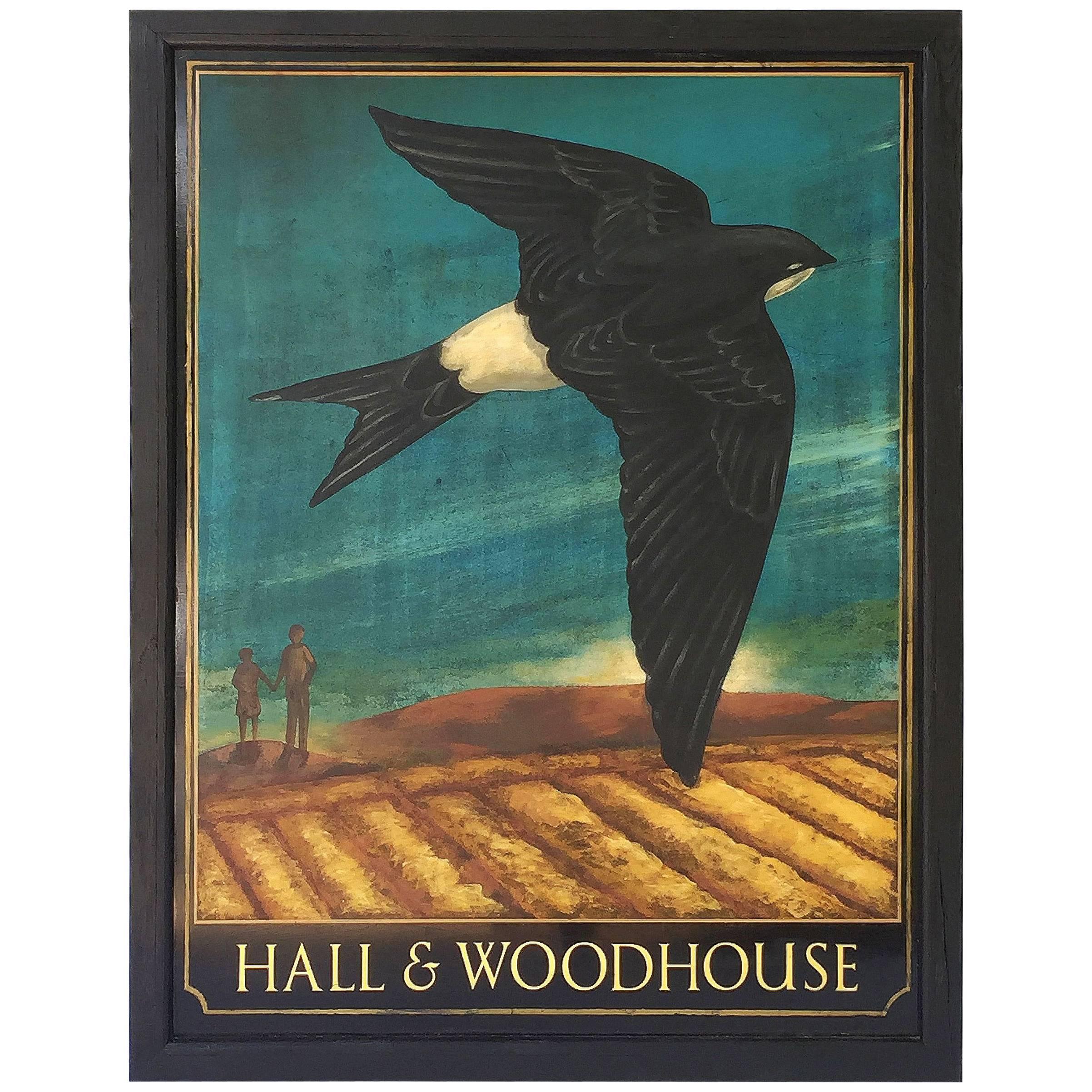 English Pub Sign, Hall & Woodhouse 'Swallow'