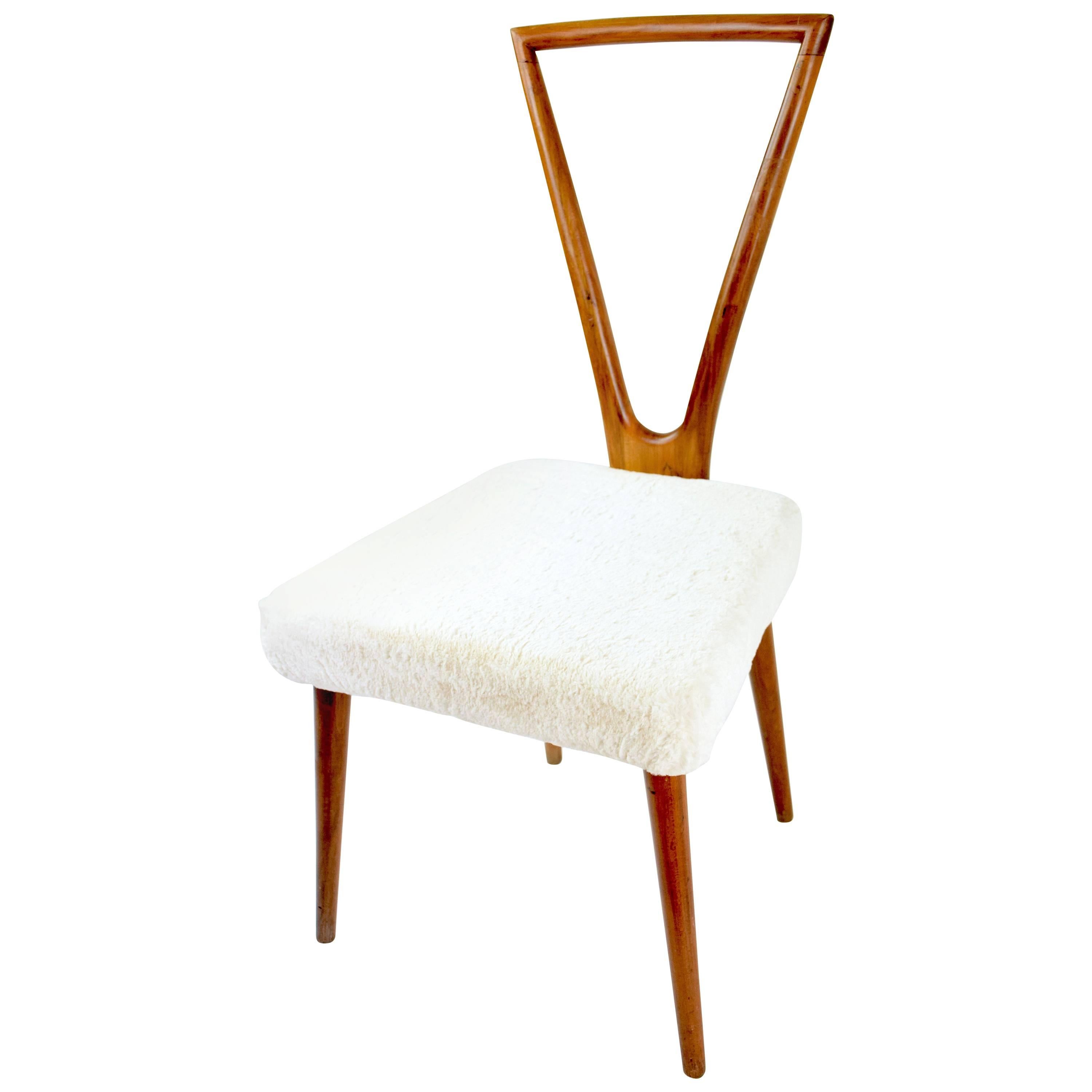 French Vintage Chair in the Manner of Jean Royere, 1950s