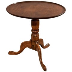 Antique Tripod Wine Side Lamp Table Quality English Victorian Mahogany, circa 1880