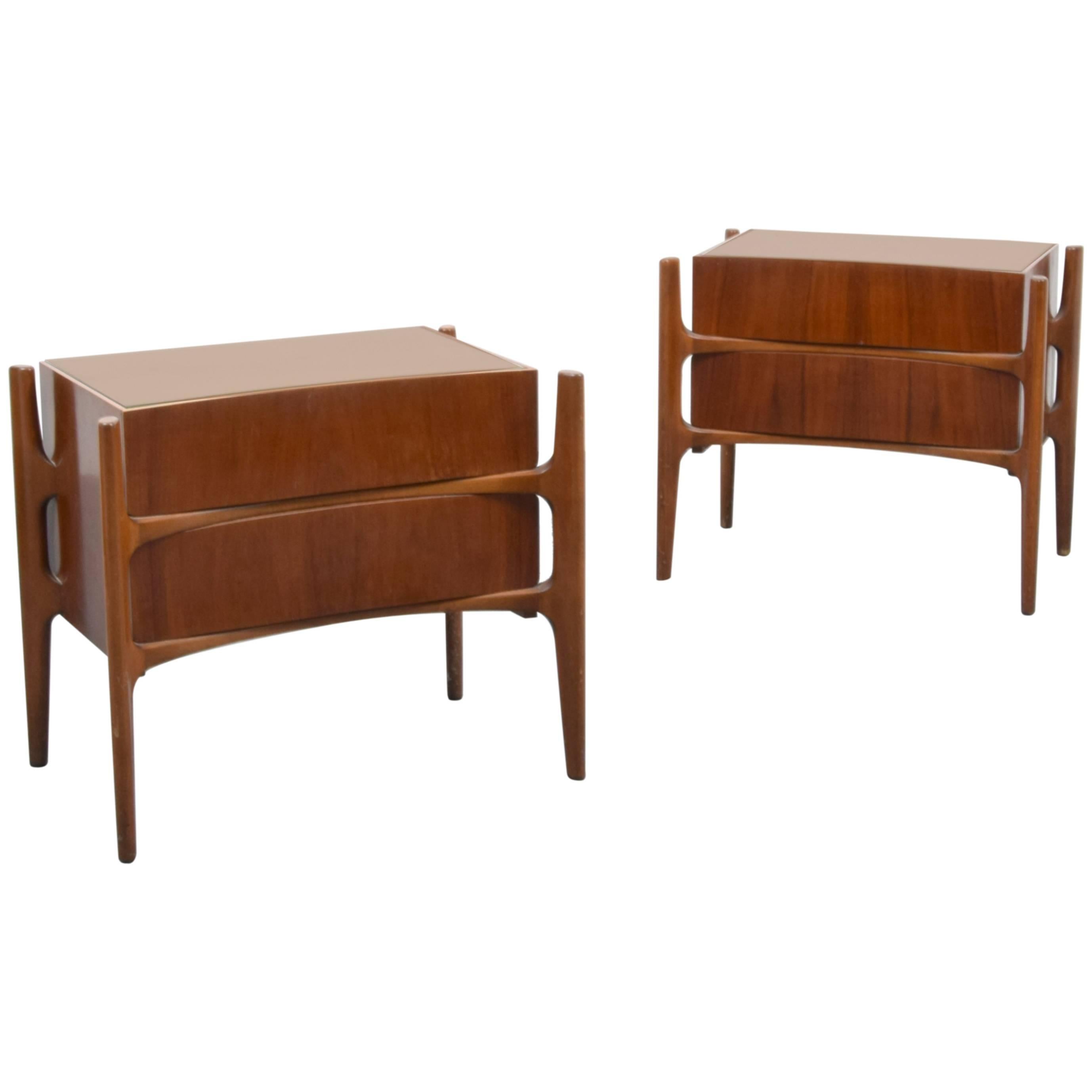 Pair of William Hinn Nightstands For Sale