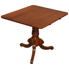 Antique Tripod Table Lamp Display Card Tilt-Top English Oak, circa 1850 5