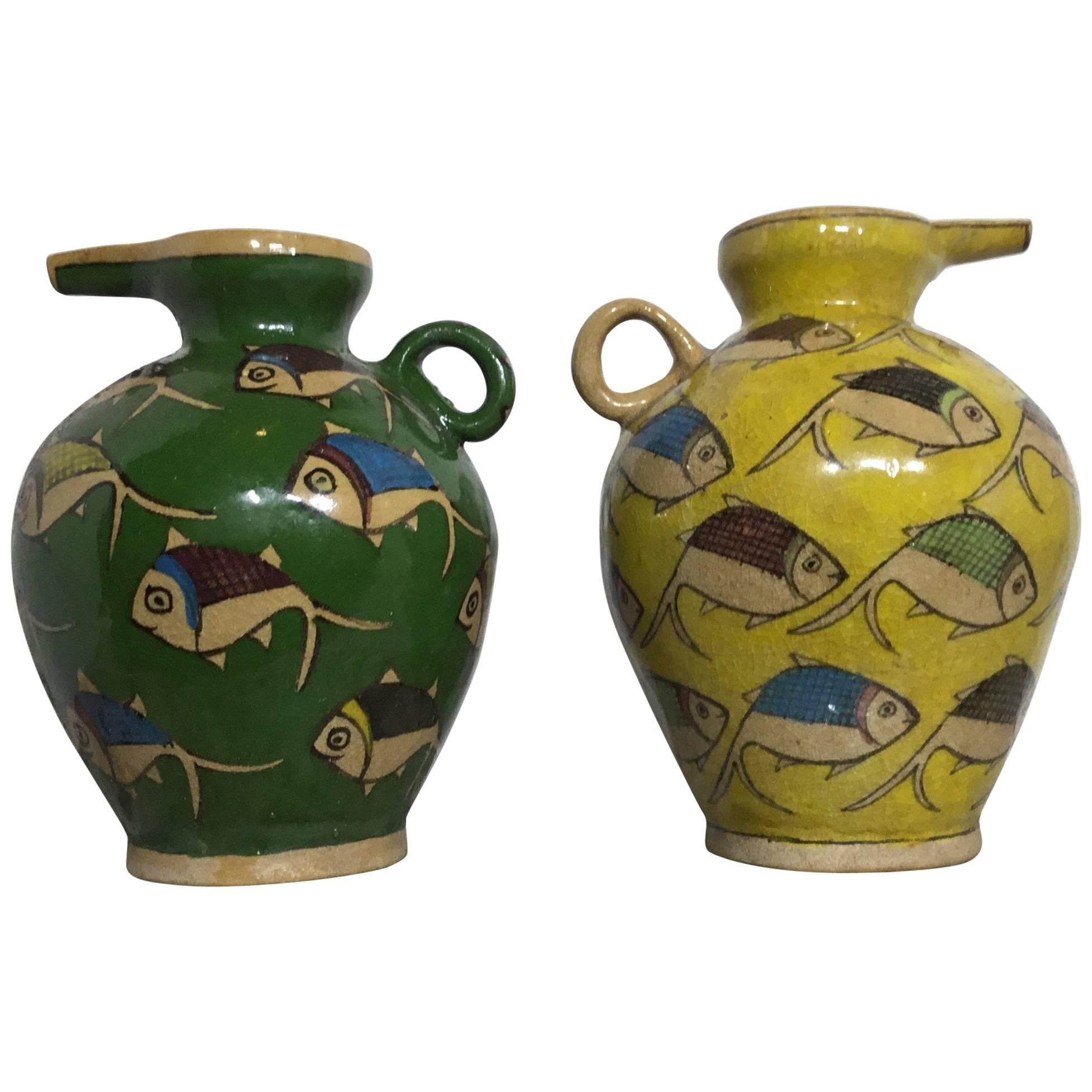 Pair of Persian Ceramic Vessel