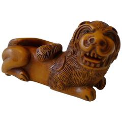 Polychromatic Snuff Box Lion, 18th Century