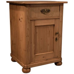 Compact Cabinet or Bedside Cupboard, Victorian Pine, circa 1900