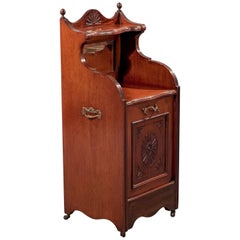 Antique Log Bin Coal Purdonium Cabinet Fire Side Hearth Store Walnut, circa 1910 11