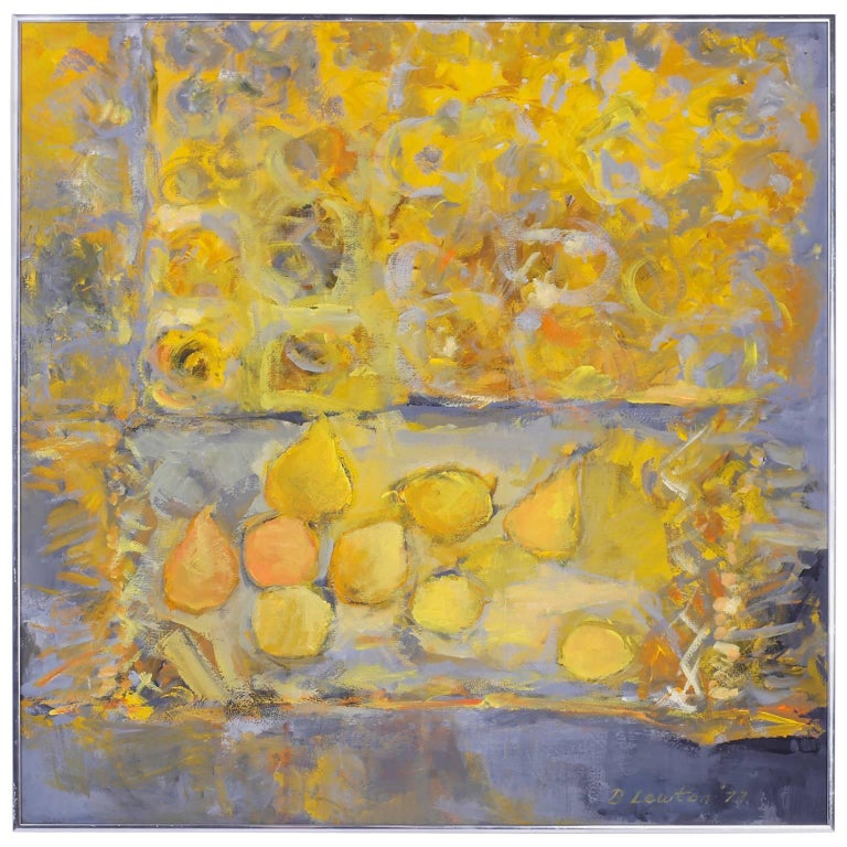 MidCentury Modern Abstract Acrylic Painting For Sale at 1stDibs