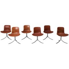 Set of Six Poul Kjærholm PK9 Chairs