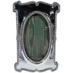 Antique Edwardian English Sterling Silver Picture Frame