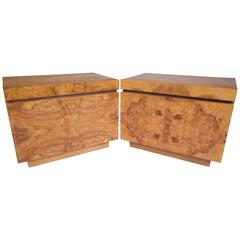 Burl Wood Mid-Century Nightstands by Milo Baughman for Lane Furniture 11